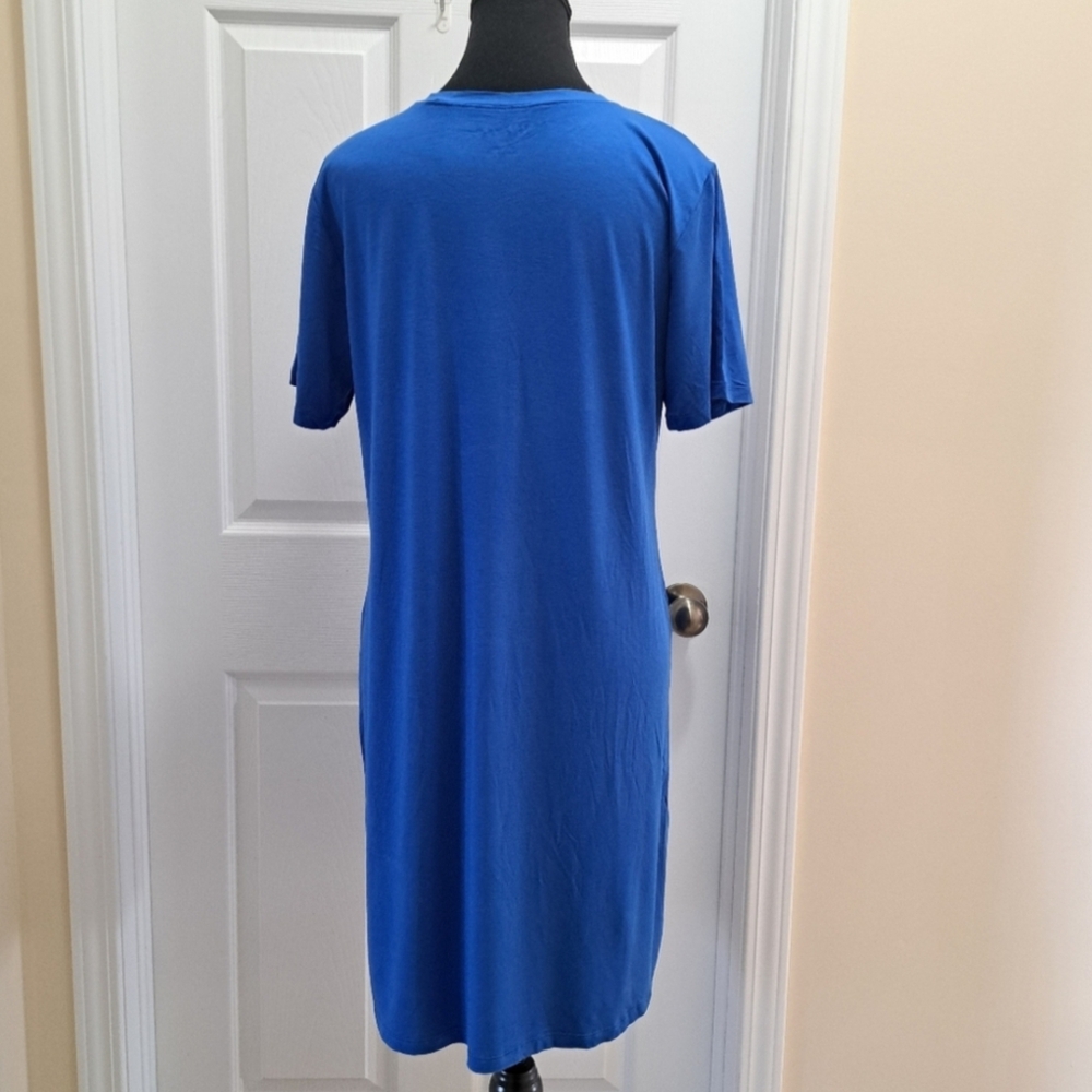 BCBGeneration TShirt Dresses 1 Solid Blue & 1 Grey/White Striped Women's medium - Picture 10 of 16